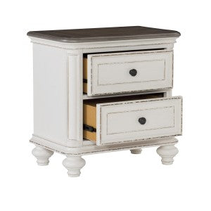 Baylesford Night Stand ANTIQUE WHITE/GREY