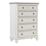 Baylesford 5 Drawer Chest ANTIQUE WHITE/BROWN-GREY