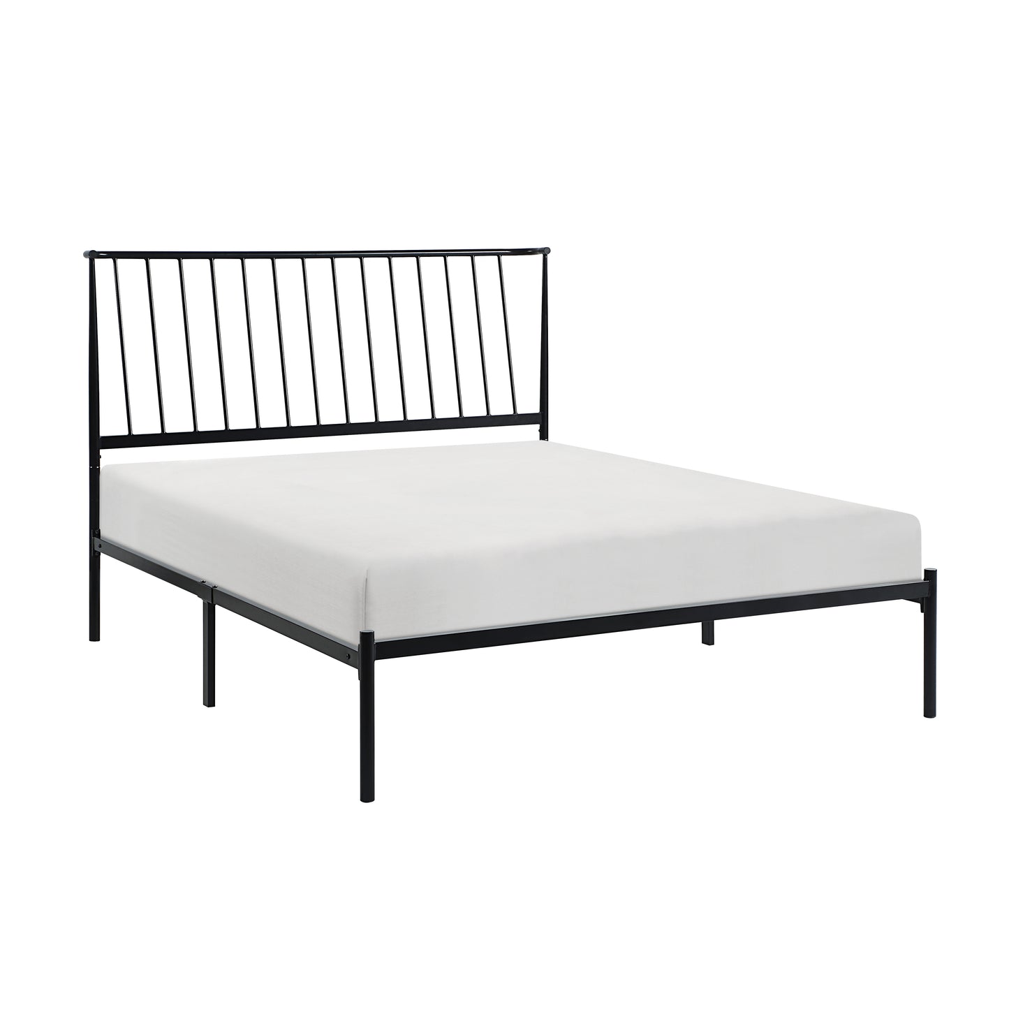 Augusta Queen Platform Bed BLACK