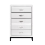 Davi 5 Drawer Chest WHITE
