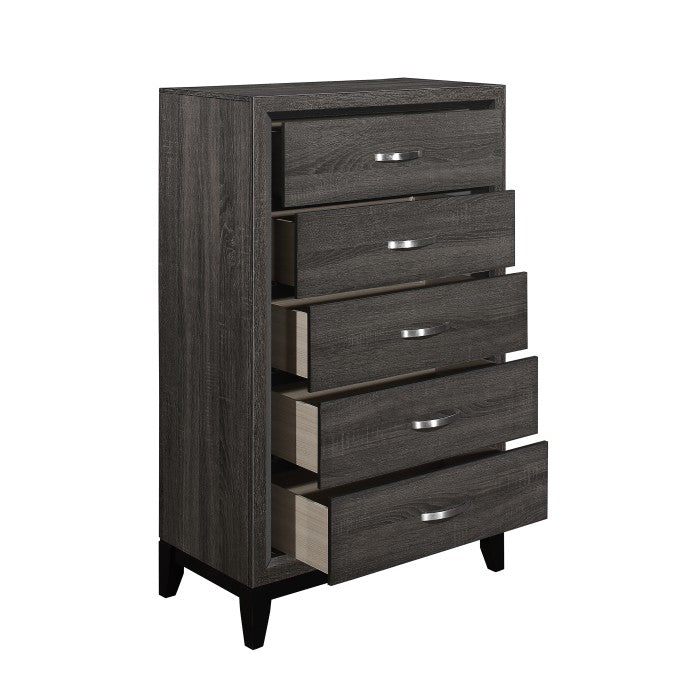 Davi 5 Drawer Chest GREY
