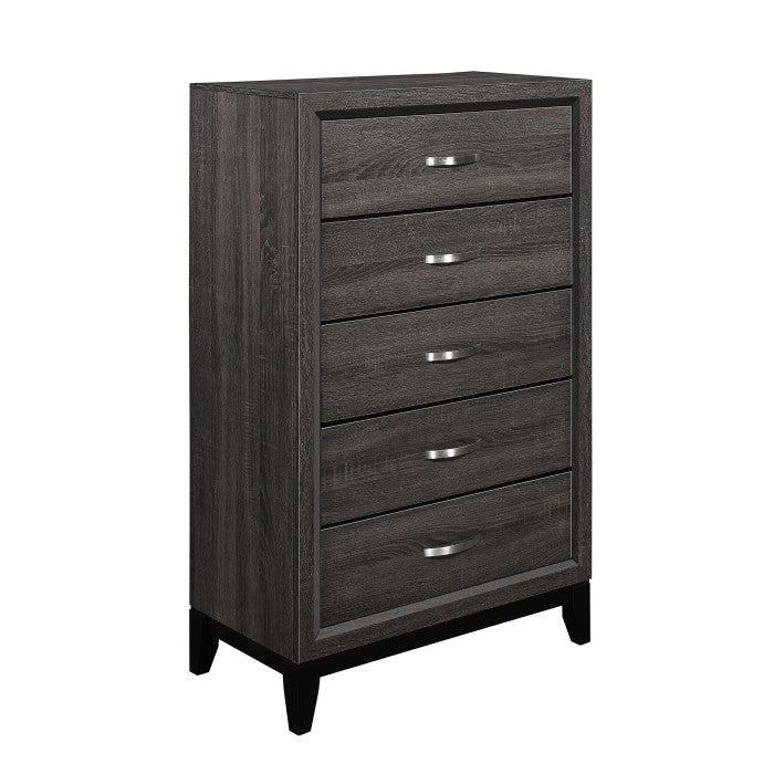 Davi 5 Drawer Chest GREY