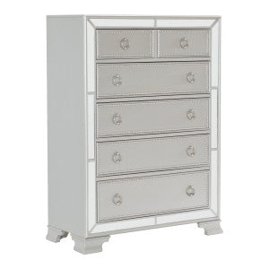 Avondale 5 Drawer Chest SILVER