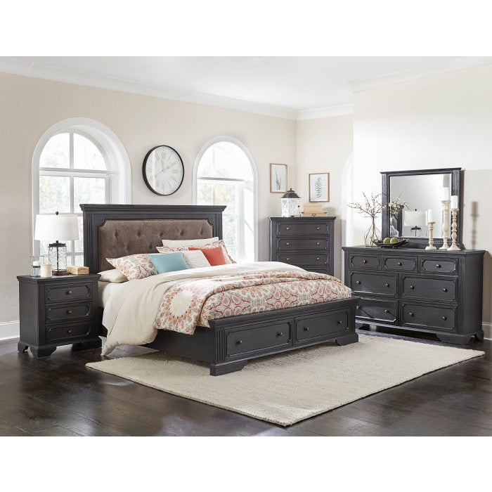 Cardano Queen Bed CHARCOAL