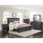 Cardano Queen Bed CHARCOAL