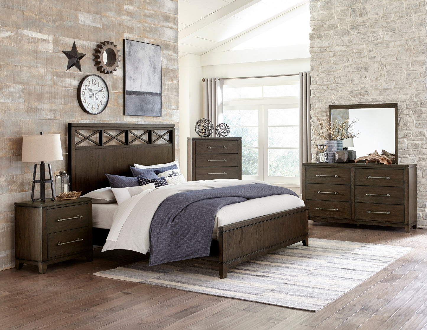 Griggs Queen Bed DARK BROWN