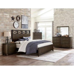 Griggs 5 Drawer Chest DARK BROWN