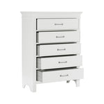 Blaire Farm 5 Drawer Chest WHITE