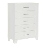 Kerren 5 Drawer Chest W/LED WHITE