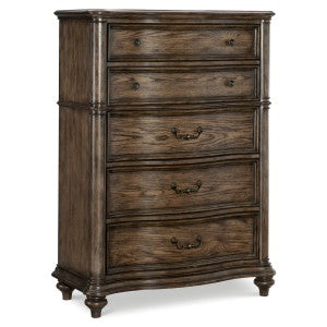 Heath Court 5 Drawer Chest BROWN OAK