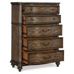 Heath Court 5 Drawer Chest BROWN OAK