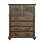 Rachelle 5 Drawer Chest PECAN