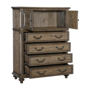 Rachelle 5 Drawer Chest PECAN