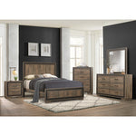 Ellendale 5 Drawer Chest RUSTIC MAHOGANY/ DARK EBONY