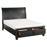 Laurelin Queen Storage Platform Bed BLACK