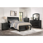 Laurelin Queen Storage Platform Bed BLACK
