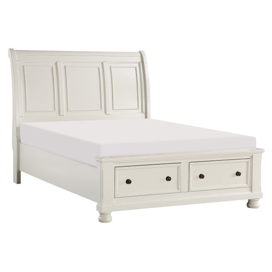 Laurelin Queen Storage Platform Bed WHITE