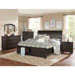 Begonia Queen Storage Platform Bed GRAYISH BROWN