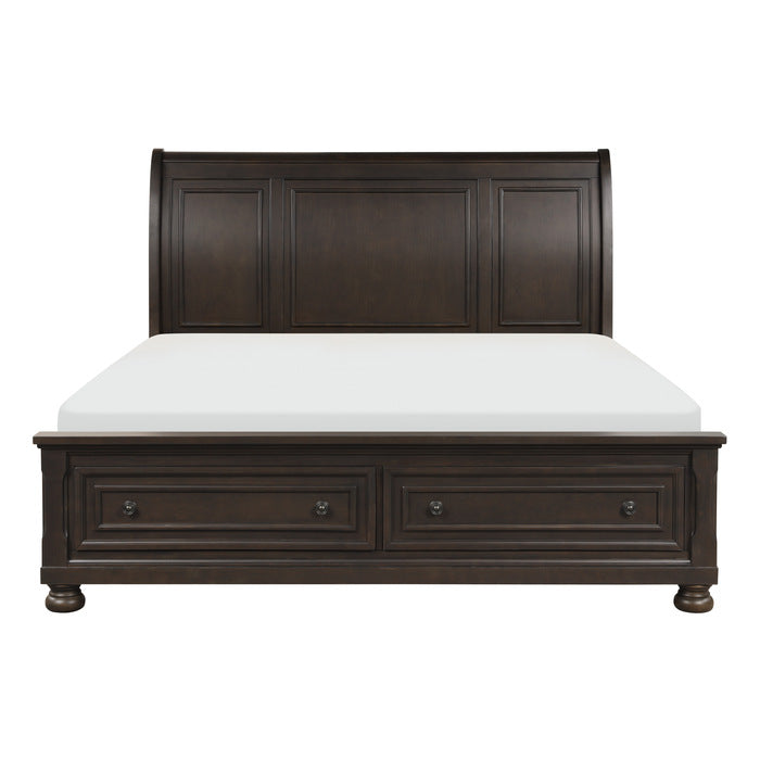 Begonia Queen Storage Platform Bed GRAYISH BROWN