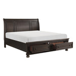 Begonia Queen Storage Platform Bed GRAYISH BROWN