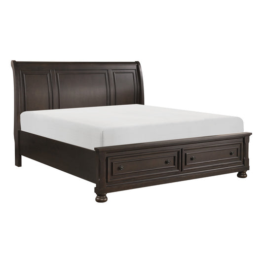 Begonia Queen Storage Platform Bed GRAYISH BROWN