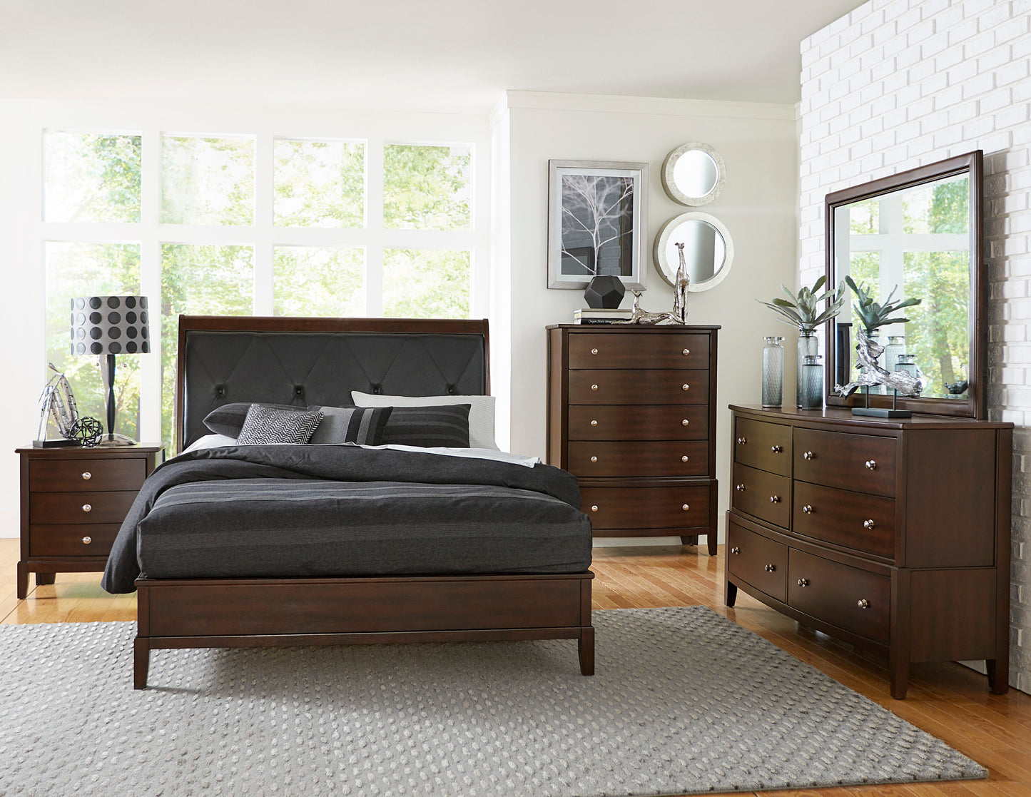 Cotterill Queen Bed DARK CHERRY