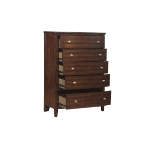 Cotterill 5 Drawer Chest DARK CHERRY