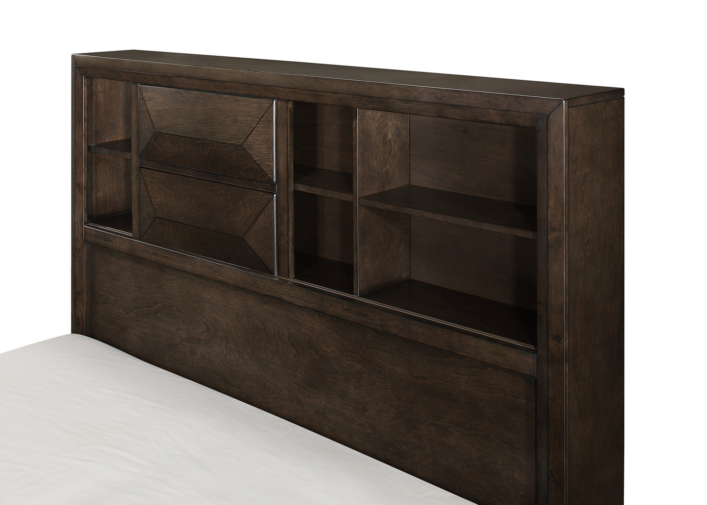 Chesky Queen Storage Platform Bed WARM EXPRESSO