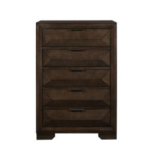 Chesky 5 Drawer Chest WARM EXPRESSO