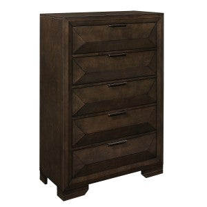 Chesky 5 Drawer Chest WARM EXPRESSO