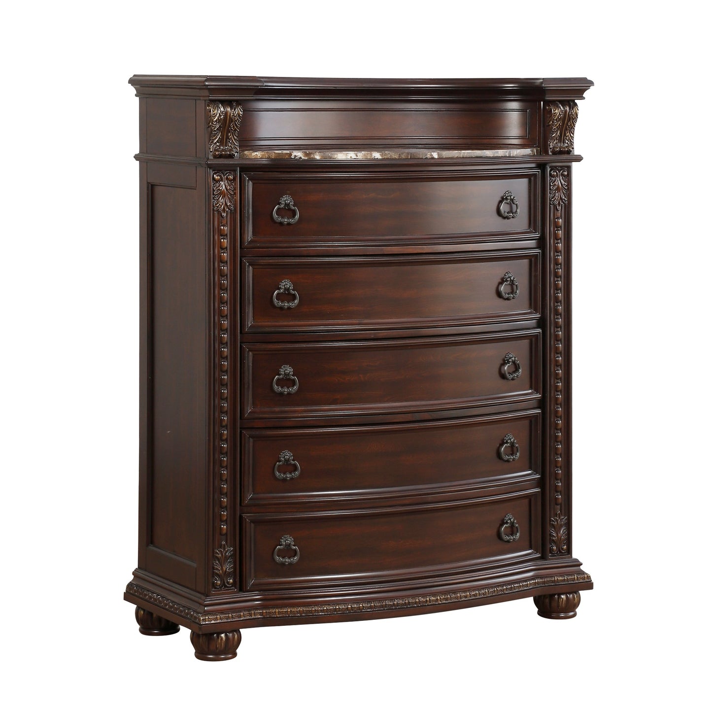 Cavalier 5 Drawer Chest DARK CHERRY