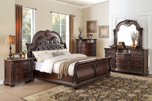 Cavalier 5 Drawer Chest DARK CHERRY