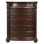 Cavalier 5 Drawer Chest DARK CHERRY