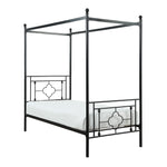 Hosta Twin Canopy Platform Bed BLACK
