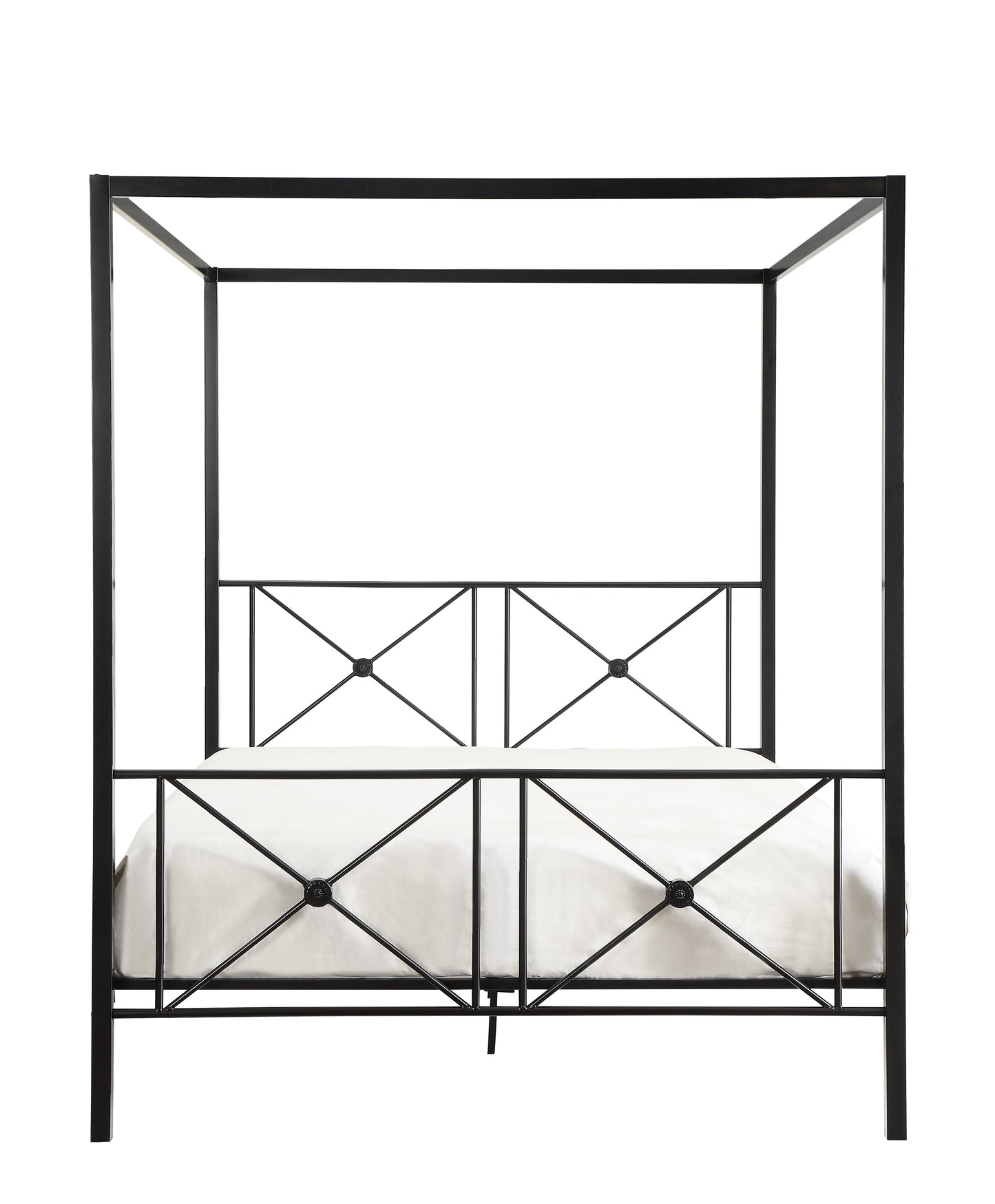 Rapa Queen Platform Canopy Bed BLACK