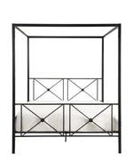 Rapa Queen Platform Canopy Bed BLACK