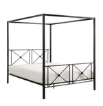 Rapa Queen Platform Canopy Bed BLACK