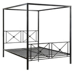 Rapa Queen Platform Canopy Bed BLACK