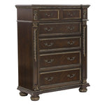 Catalonia 5 Drawer Chest DARK CHERRY