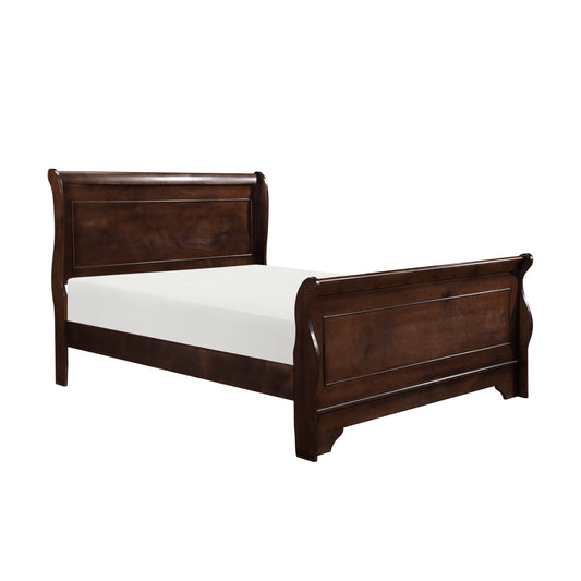Abbeville Queen Sleigh Bed DARK CHERRY