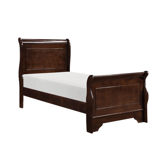 Abbeville Twin Sleigh Bed DARK CHERRY