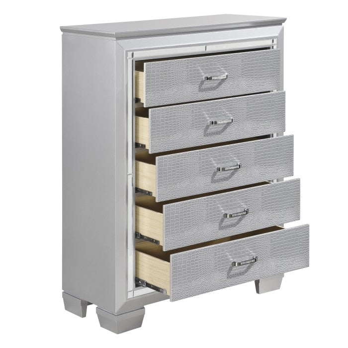 Allura 5 Drawer Chest SILVER