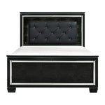 Allura Queen Bed W/LED BLACK