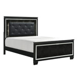 Allura Queen Bed W/LED BLACK