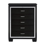 Allura 5 Drawer Chest BLACK