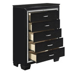 Allura 5 Drawer Chest BLACK