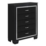 Allura 5 Drawer Chest BLACK