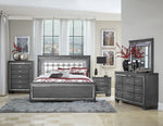 Allura Queen Bed W/LED GREY