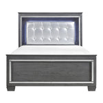 Allura Queen Bed W/LED GREY