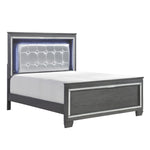 Allura Queen Bed W/LED GREY